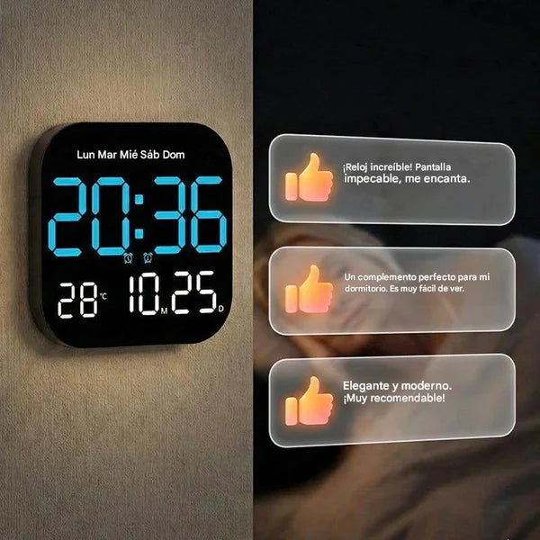 🕰️🛏️ Relógio digital adequado para casa e escritório, com regulação de brilho/temperatura.