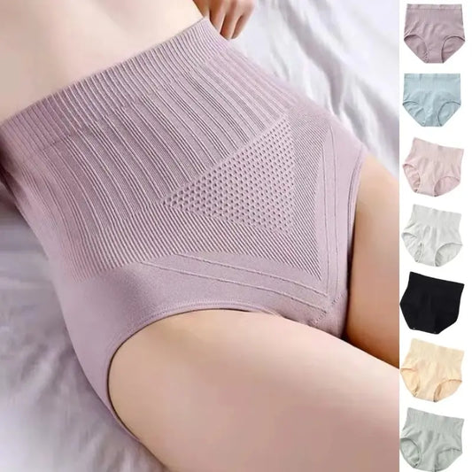 [7/14 peças] Roupa interior impermeável e antibacteriana de cintura alta