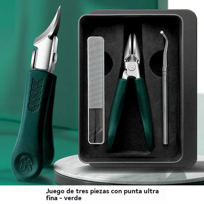 🔥🔥 Corta-unhas anti-salpicos com lâmina angulada de 25° (conjunto de 3 peças)