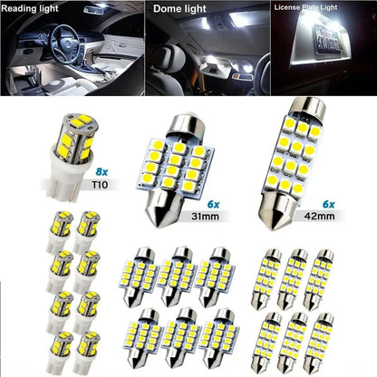 👍👍 1 conjunto de 20 peças: pack de 20 luzes LED para automóvel (comuns a todos os modelos)