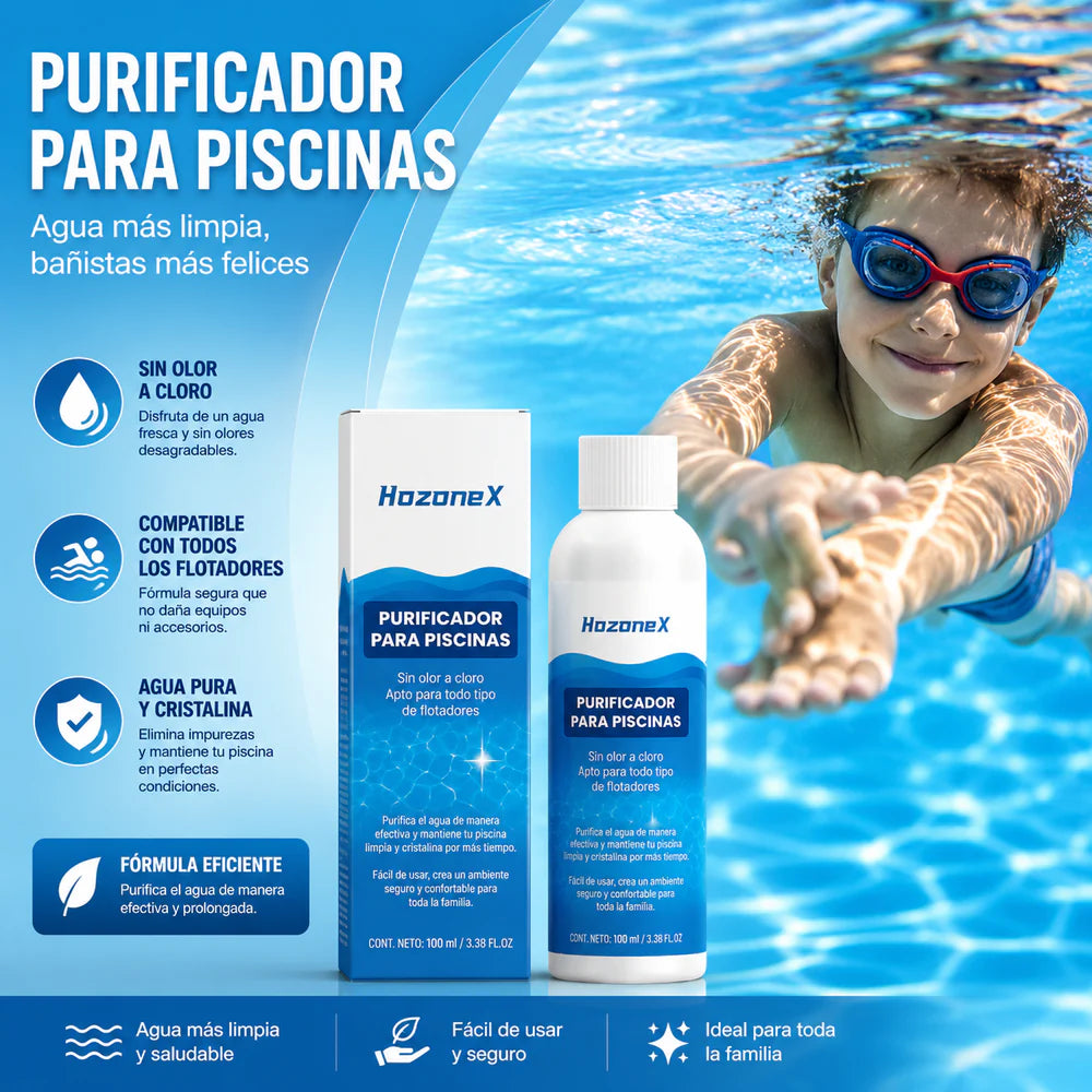 💧Líquido purificador para piscina: Água cristalina, sem complicações! ✨ Diga adeus à água verde e aos produtos químicos agressivos: apenas água pura e fresca para cada mergulho. 🏊‍♂️💙