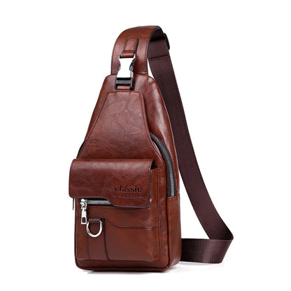💯🎁Bolsa de ombro retro impermeável para homem.