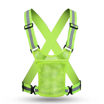 【🔥Compre um e leve outro grátis】Colete refletor de alta visibilidade, ajustável, com bolsos, equipamento de corrida seguro.