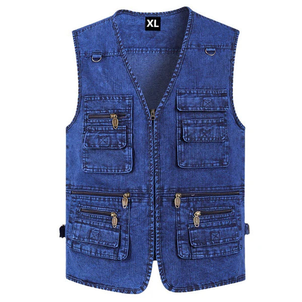 【XL-7XL】Colete de ganga para homem com vários bolsos 2026