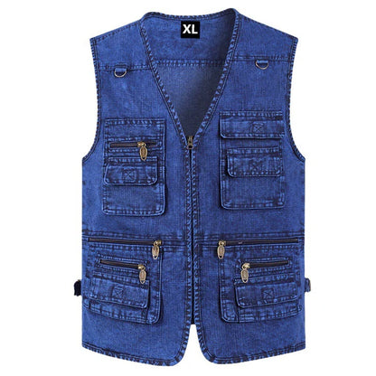 【XL-7XL】Colete de ganga para homem com vários bolsos 2026