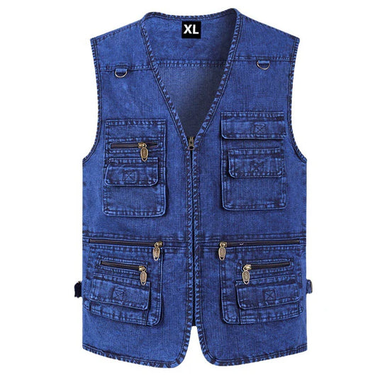 【XL-7XL】Colete de ganga para homem com vários bolsos 2026