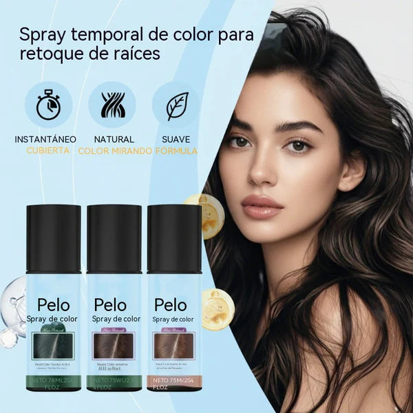 Spray de cor para retoque temporário de raiz