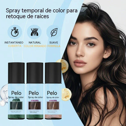 Spray de cor para retoque temporário de raiz