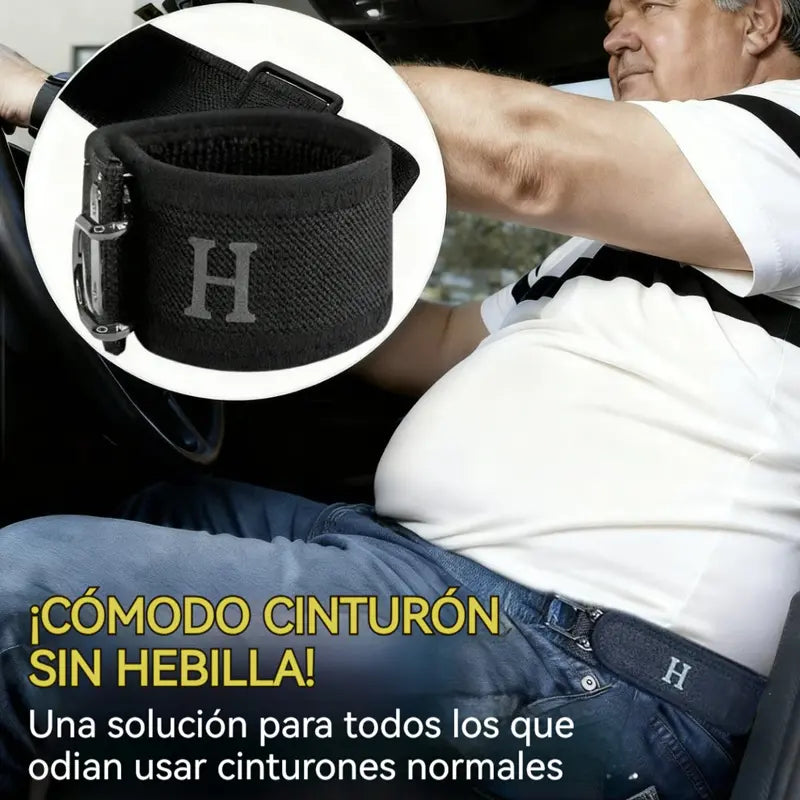 Cinto ajustável e confortável com fivela universal elástica em velcro.