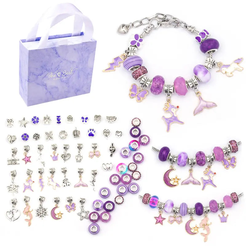 ❀✨Conjunto de pulseiras de desenhos animados para crianças, joias criativas feitas à mão