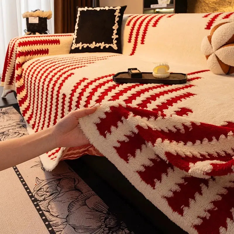 🛋️Oferta especial de Navidad para madrugadores:🎉 funda de sofá suave y antideslizante de felpa🍂【180*130cm】【180*150cm】