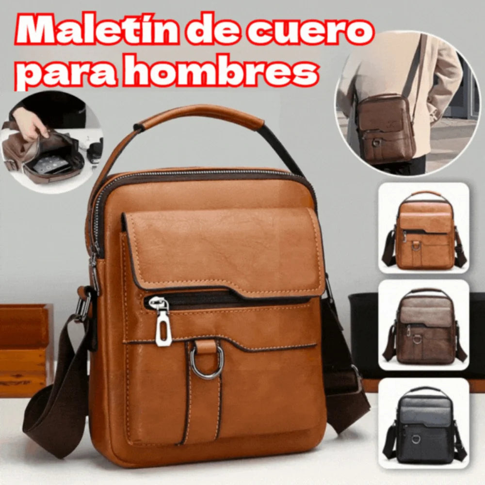👜✨ Bolsa casual para homem em pele de bovino – Elegante, durável e espaçosa