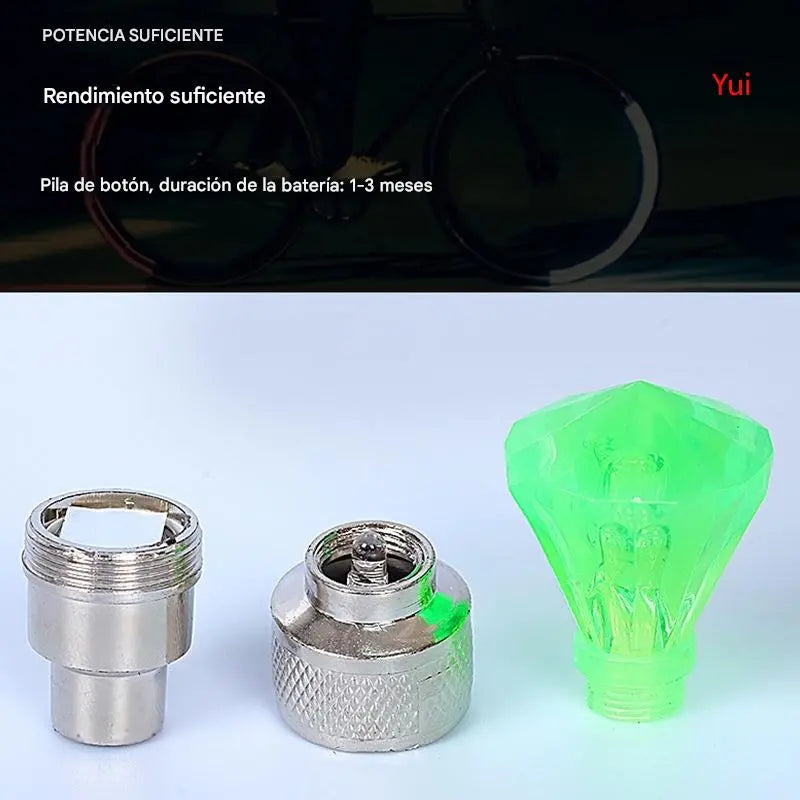 Conjunto de 10 luzes impermeáveis para rodas e pneus de moto.
