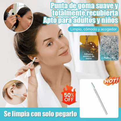 👂✨【Remoção de cera de ouvido altamente eficaz】Novo bastão de limpeza de ouvidos especialmente concebido