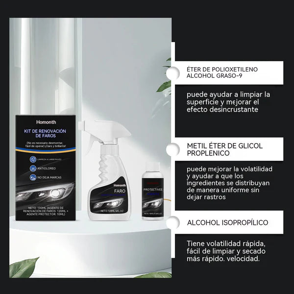 🚗💡Kit de reparação de faróis para automóveis clássicos: restaura a clareza e melhora a visibilidade noturna.