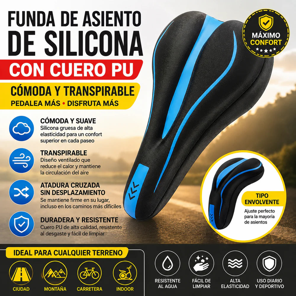 🔥 Último dia, 35% de desconto! Capas de silicone para selim de bicicleta: máximo conforto e proteção completa.