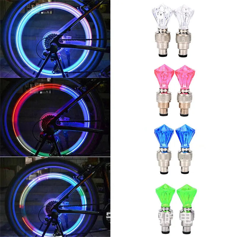Conjunto de 10 luzes impermeáveis para rodas e pneus de moto.
