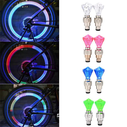 Conjunto de 10 luzes impermeáveis para rodas e pneus de moto.