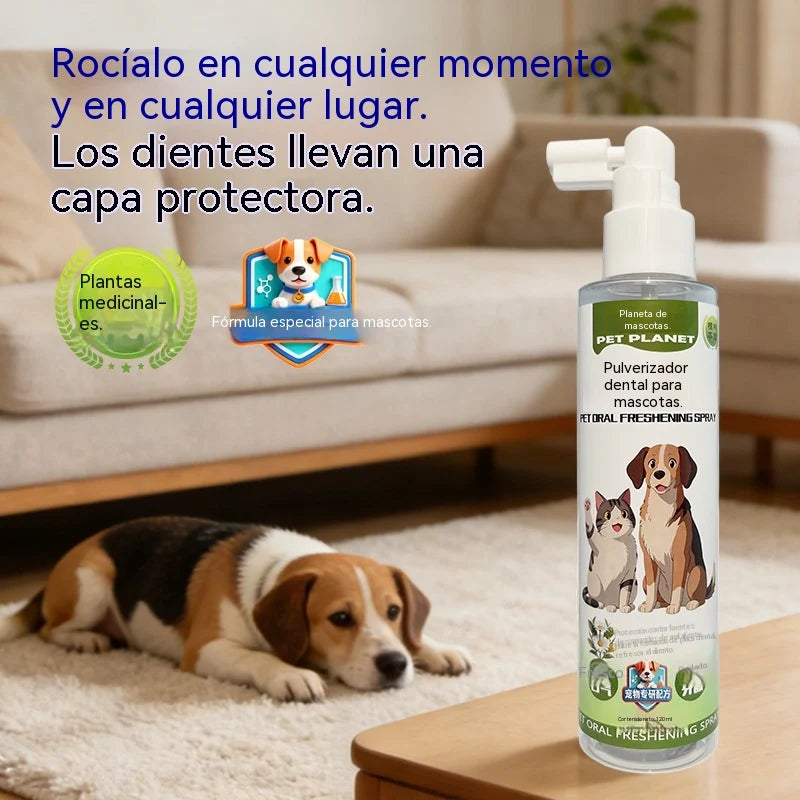 🐶【2 artigos por 28 euros】🐱O spray de higiene oral para animais de estimação refresca o hálito e remove o amarelecimento e o tártaro dos dentes.
