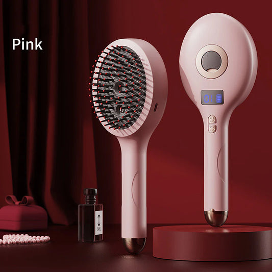 💆‍♀️Pente massajador com spray que relaxa o couro cabeludo, pente massajador para estilizar e cuidar do cabelo em casa com massagem vibratória.