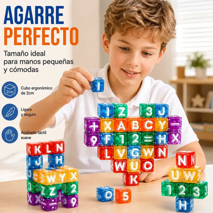 📢📢35% de desconto por tempo limitado! 【40 peças de montar + caixa organizadora】⏰Blocos de montar magnéticos com letras e números para crianças