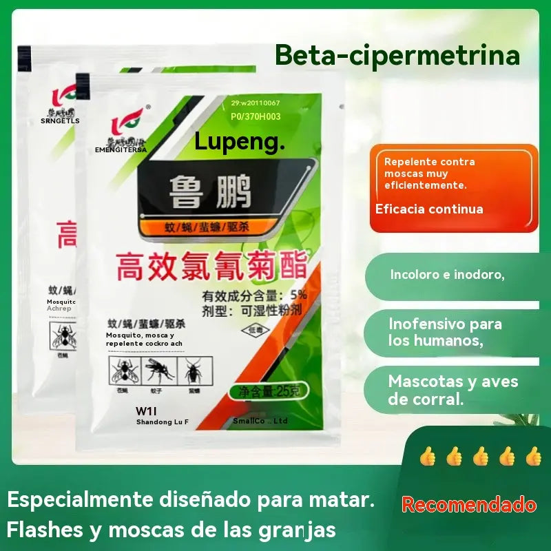 🦟🪰【5/10/15/20 sacos】O inseticida em pó à base de cipermetrina mais eficaz e de alta eficiência, pode ser usado em quintas/residências/áreas externas
