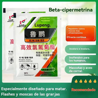 🦟🪰【5/10/15/20 sacos】O inseticida em pó à base de cipermetrina mais eficaz e de alta eficiência, pode ser usado em quintas/residências/áreas externas