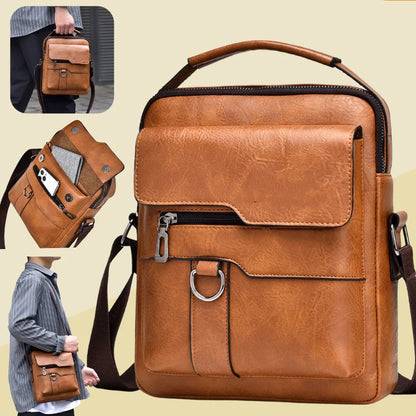 👜✨ Bolsa casual para homem em pele de bovino – Elegante, durável e espaçosa