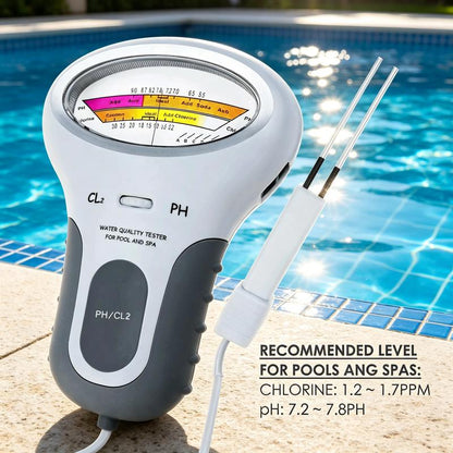 🔬💧 Medidor de pH e Cloro Residual (Cl2) — 35% de desconto! Mede com precisão o pH e o cloro residual da sua piscina: simples, rápido e fiável. 🔥🏊