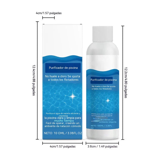 💧Líquido purificador para piscina: Água cristalina, sem complicações! ✨ Diga adeus à água verde e aos produtos químicos agressivos: apenas água pura e fresca para cada mergulho. 🏊‍♂️💙
