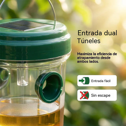 🐝☀️ Armadilha solar para vespas para pátios e jardins 🔋🌿 – Altamente eficiente, recarregável, resistente às intempéries, cobre até 500 metros quadrados.