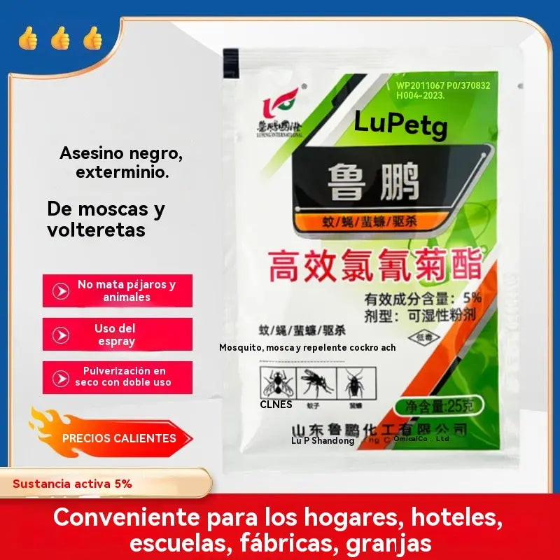 🦟🪰【5/10/15/20 sacos】O inseticida em pó à base de cipermetrina mais eficaz e de alta eficiência, pode ser usado em quintas/residências/áreas externas