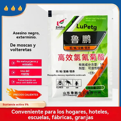 🦟🪰【5/10/15/20 sacos】O inseticida em pó à base de cipermetrina mais eficaz e de alta eficiência, pode ser usado em quintas/residências/áreas externas