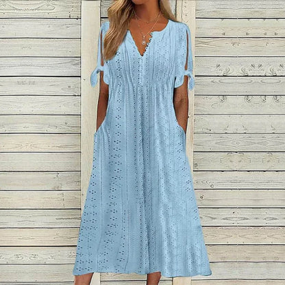 🏆【Produtos mais vendidos】[S-5XG]👗Vestido simples e bonito de cor sólida