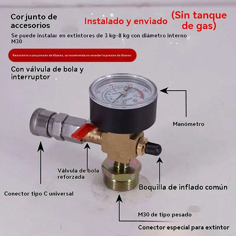 👍👍Conversão de garrafa de extintor de incêndio caseiro em cilindro de gás para grandes altitudes, ideal para campismo e piqueniques ao ar livre, com válvula de gás recarregável.
