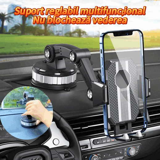 🚗Suporte multifuncional para telemóvel no automóvel, suporta até 5 kg!