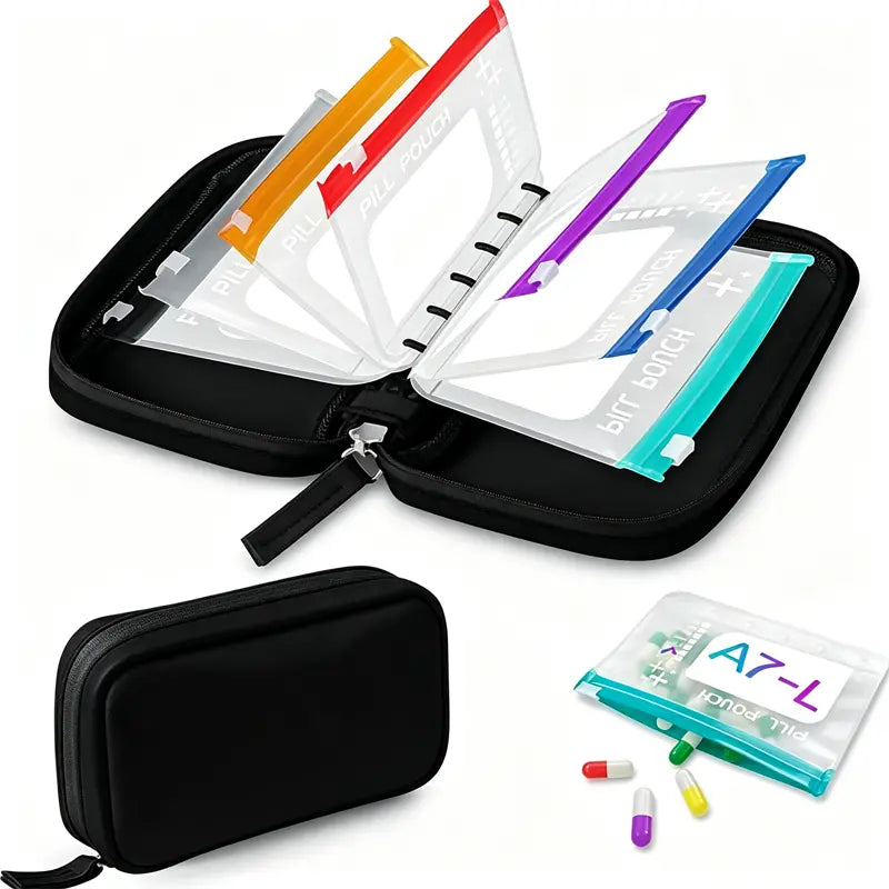 (Página 14)💊 Bolsa impermeável para medicamentos – Organizador portátil para medicamentos e acessórios, ideal para viagens, uso doméstico e diário.