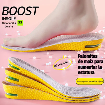 💥【Compre um, leve outro grátis】2 pares por 24 euros 👟Palmilhas confortáveis com amortecimento de ar e efeito de aumento de altura 📈
