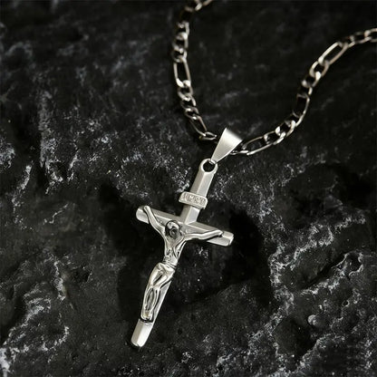 Colar com pendente de cruz para acessórios