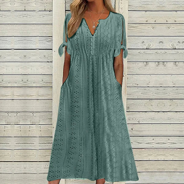 🏆【Produtos mais vendidos】[S-5XG]👗Vestido simples e bonito de cor sólida