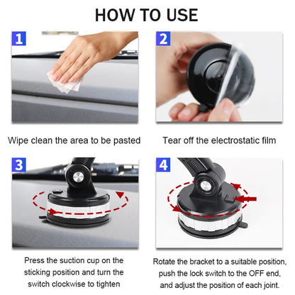 🚗Suporte multifuncional para telemóvel no automóvel, suporta até 5 kg!