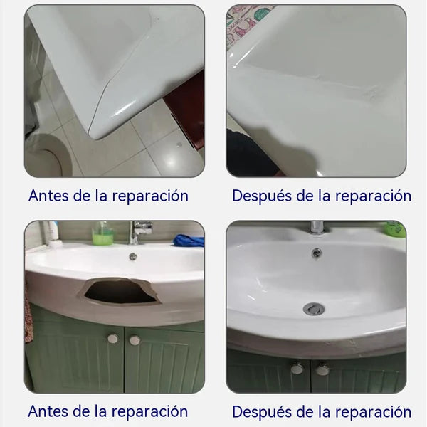 Compre um e leve outro grátis! Reparador de fissuras em azulejos; Reparador de esmalte para azulejos - dois frascos da mesma cor.