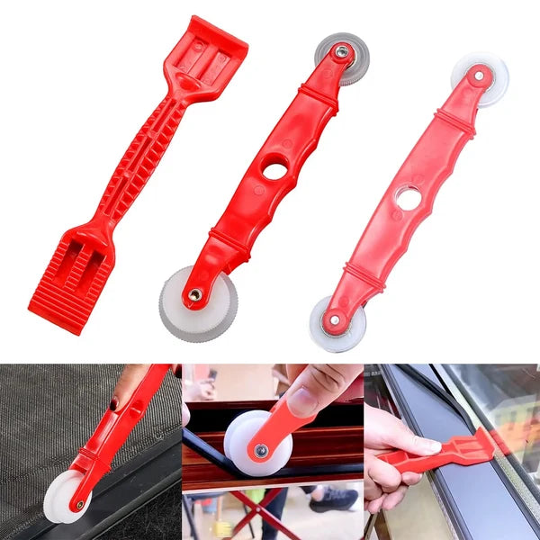 🔥[1 conjunto de 4 peças] Roda de pressão para instalação de fita de vedação de vidros. Ferramenta para instalação de fita de vedação de janelas.