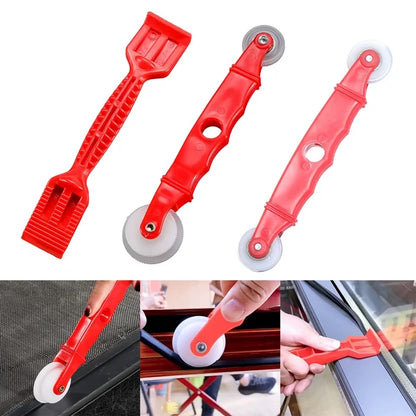 🔥[1 conjunto de 4 peças] Roda de pressão para instalação de fita de vedação de vidros. Ferramenta para instalação de fita de vedação de janelas.