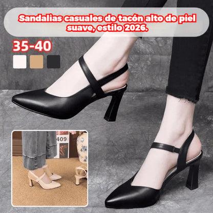 🔥【Tamanhos 35-42】👠Novos sapatos de salto alto multifuncionais e confortáveis (aumento de altura de 7 cm)