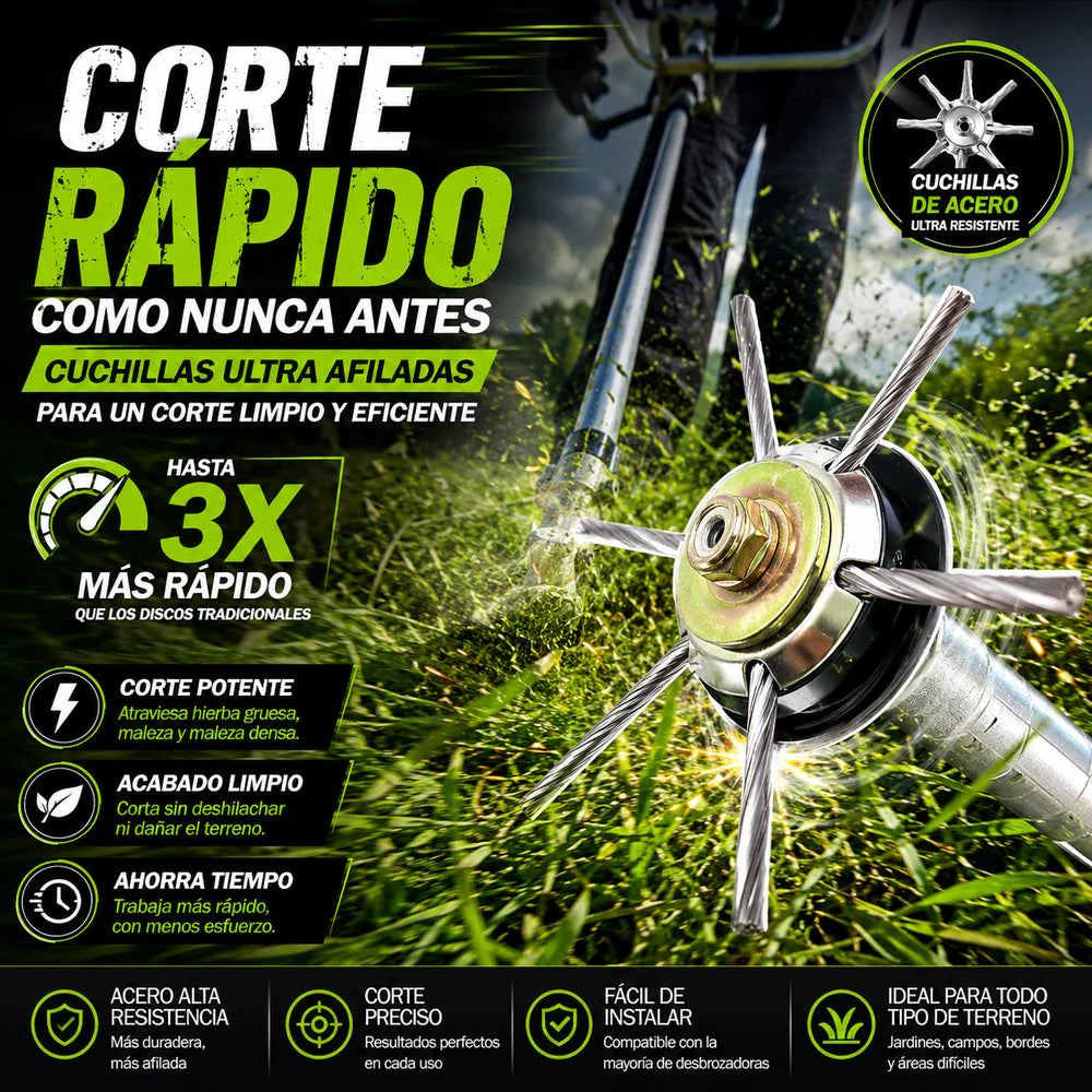⏰Compre um e leve outro grátis🔥 Cabeça de corte substituível para corta-relva/roçadora - cabeça de corte em aço para cortar relva 🌿✂️⚙️