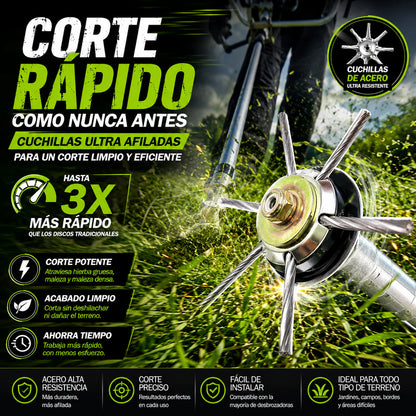 ⏰Compre um e leve outro grátis🔥 Cabeça de corte substituível para corta-relva/roçadora - cabeça de corte em aço para cortar relva 🌿✂️⚙️