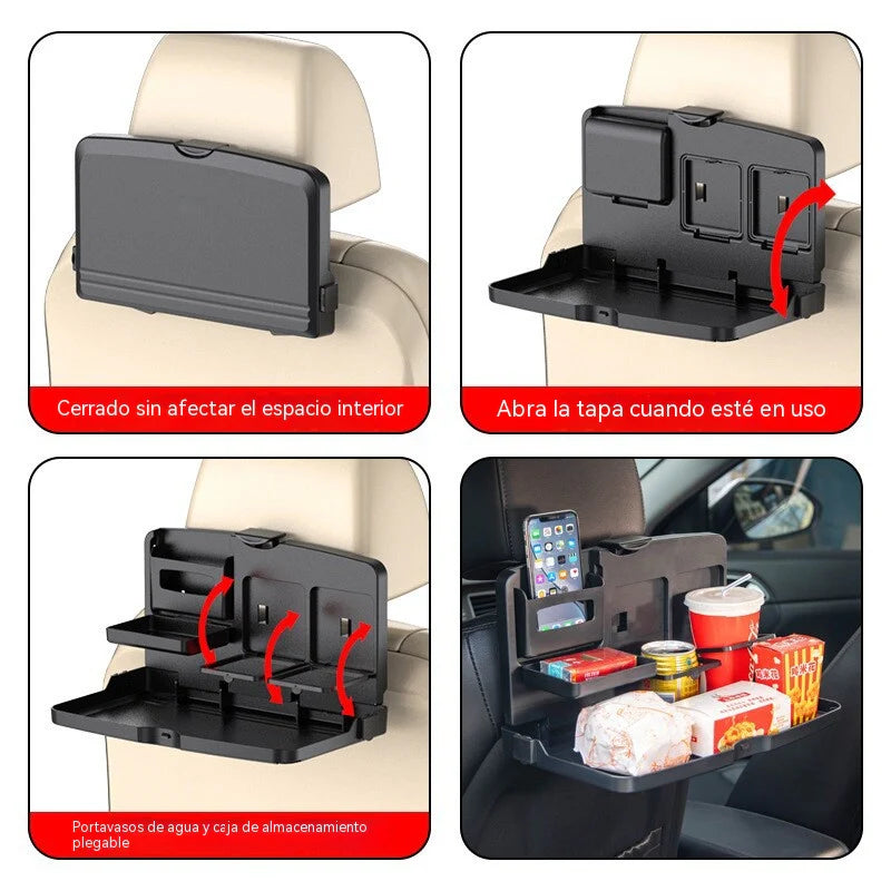 🚗Mesa de jantar pequena para carro, mesa dobrável com função de arrumação.