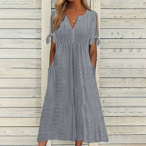 🏆【Produtos mais vendidos】[S-5XG]👗Vestido simples e bonito de cor sólida