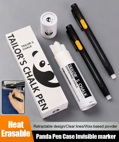 [20/40 peças] ✍️✂️Caneta da marca Panda, estojo de alfaiate, material de corte, posicionamento, marcação, giz, desaparece a altas temperaturas.